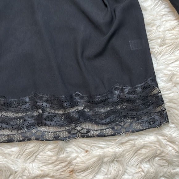 Charming Charlie black size small blouse with lace detail - Picture 4 of 7